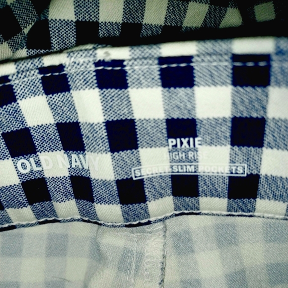 Old Navy Navy Plaid Pants - Picture 6 of 6